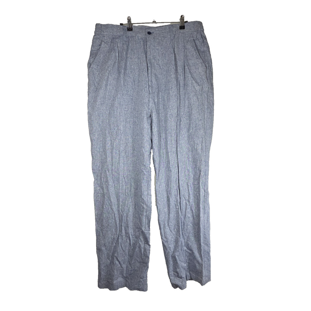 Vtg Base Camp Pants Sz XXL Pants Mens Linen Blue Spring Summer Cooling NWT